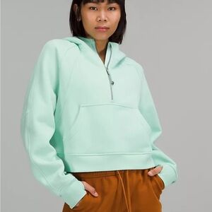 Scuba Oversized Half-Zip Hoodie, Wild Mint, Size XS/S